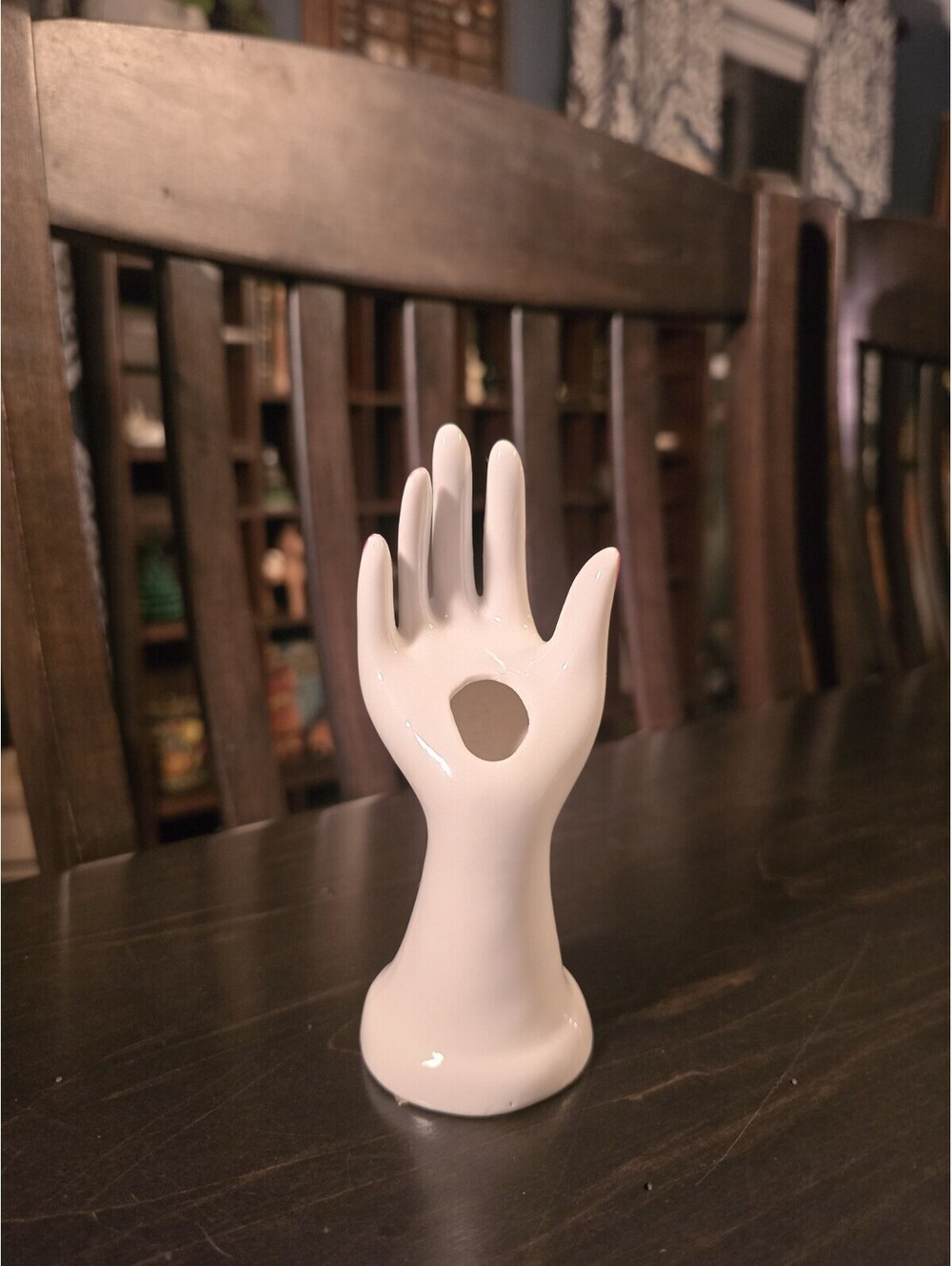 Small White Hand Ring Holder Bud Vase Propagations Plants Jewelry Holder